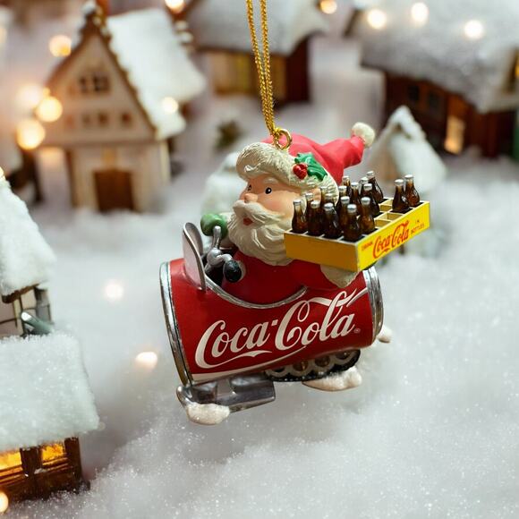 NIB Retired Dashing Through The Snow Coca Cola Christmas Ornament Sled 1995 Vtg. - Picture 4 of 7